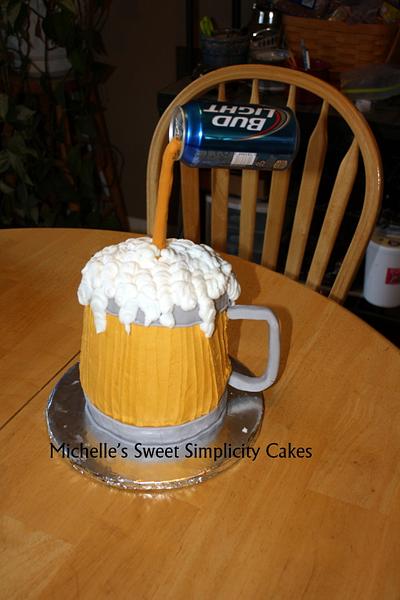 Pouring Beer Mug Cake - Cake by Michelle