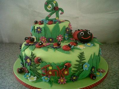 A lot of ladybugs for a little lady - Cake by Willene Clair Venter