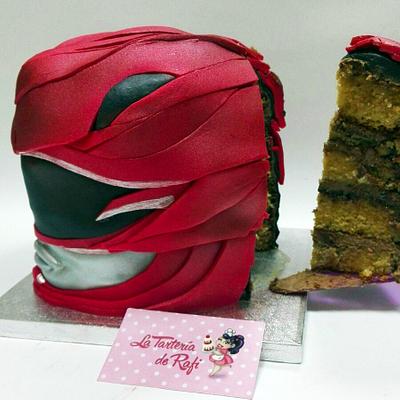 Power ranger red helmet - Cake by Rafaela Carrasco (La Tartería de Rafi)