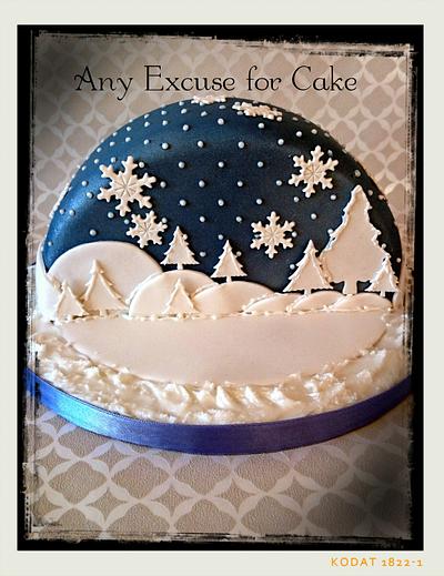snow globe  - Cake by Any Excuse for Cake