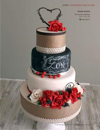 Holiday Country Wedding Cake - Cake by The Curious Patissier