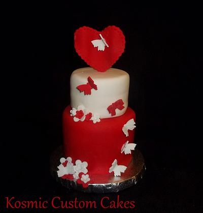 Butterfly Kisses Mini - Cake by Kosmic Custom Cakes