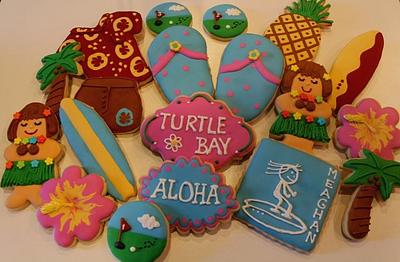 Hawaiian themed cookies - Cake by carolyn chapparo