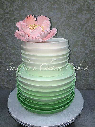 Ombre Green  - Cake by Michelle - Southern Charm Cakes