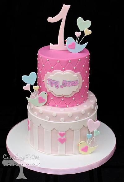 Sweet Bird Themed cake  - Cake by Cuteology Cakes 