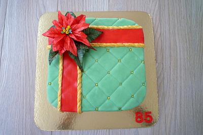 Cake with sugar poinsettia  - Cake by Janka