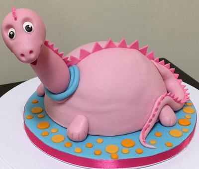 Dinosaur - Inspired by Debbie Brown's Dippy Dinosaur from her book 50 Easy Party Cakes  - Cake by MariaStubbs
