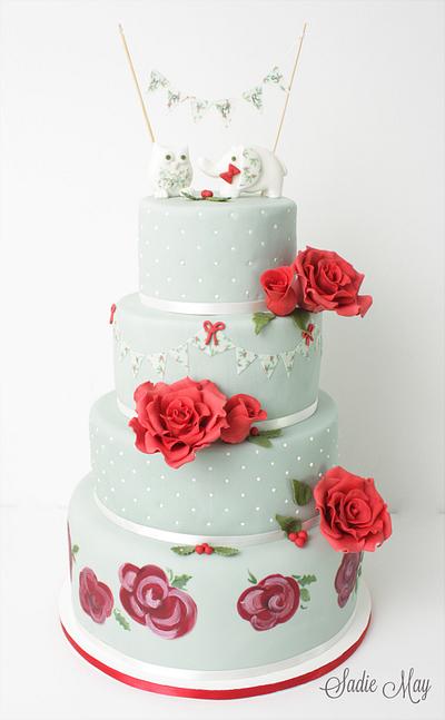 Merry Christmas Wedding  - Cake by Sharon, Sadie May Cakes 
