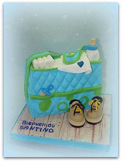 Little man boots - Cake by Silvia Caeiro Cakes