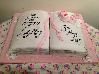 Christening book cake - Cake by Jenna