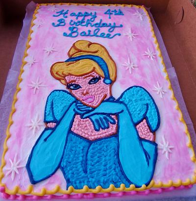 Cinderella Buttercream sheet cake design - Cake by Nancys Fancys Cakes & Catering (Nancy Goolsby)