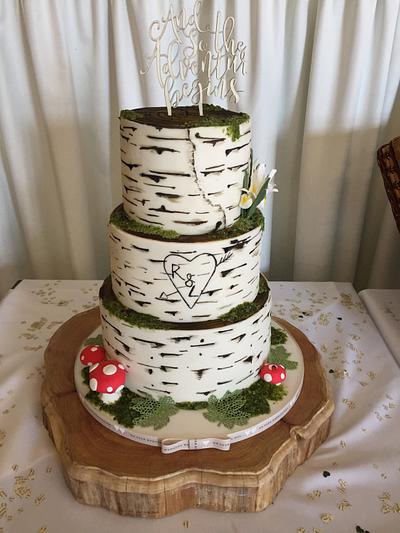 Woodland birch wedding - Cake by Andrea 