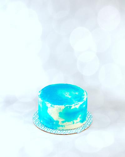 Blue watercolor cake - Cake by soods