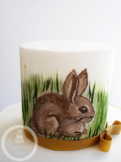 A Painted Easter: Curled-up Bunny  - Cake by Meadowsweet Cakes