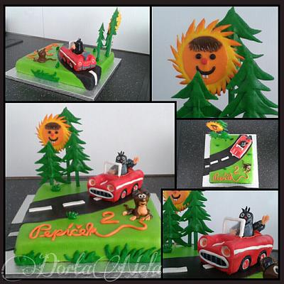 Little Mole and toy car - Cake by DortaNela