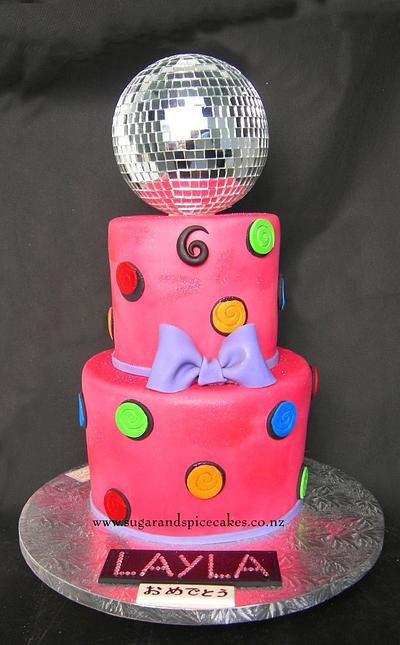 Disco Cake for Layla おめでとう - Cake by Mel_SugarandSpiceCakes