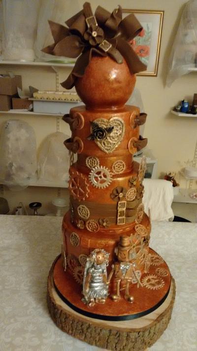Steampunk Wedding - Cake by Cakes by Nina Camberley