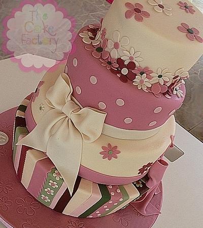 Flowers and Bows  - Cake by The Cake Factory 