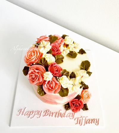 Pink birthday cake - Cake by AlphacakesbyLoan 