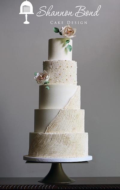 Golden Buttercream Wedding Cake - Cake by Shannon Bond Cake Design