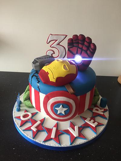 Superheroes cake - Cake by Donnajanecakes 