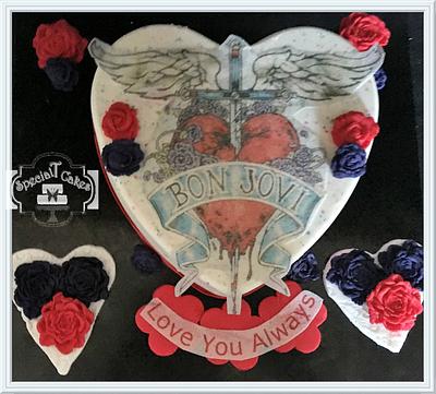 Red Roses Valentines Day  Collaboration, Bon Jovi - Always. - Cake by  SpecialT Cakes - Tracie Callum 