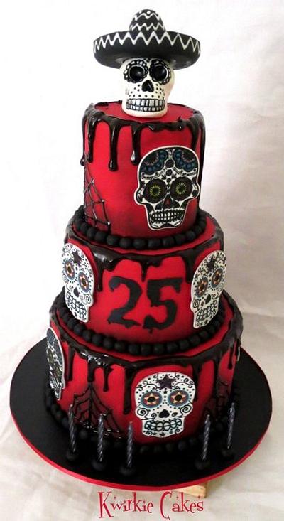 Dias de Los Muertos  cake - Cake by Kwirkie