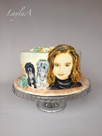 Hand painted to jubilee  - Cake by Layla A