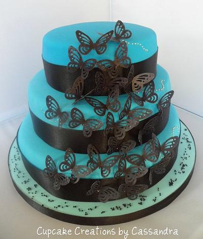 3 Tier Butterfly cake - Cake by Cupcakecreations