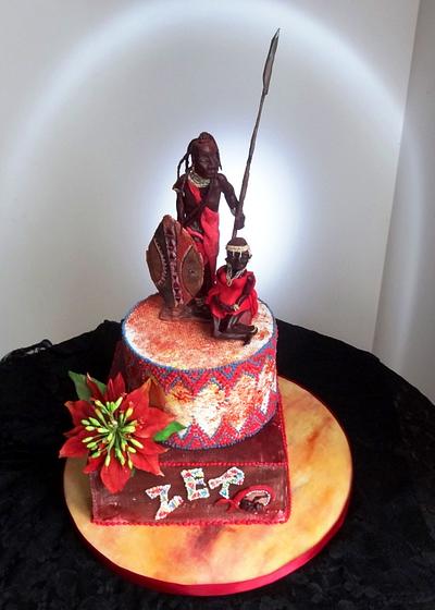 UNSA Team Red Collaboration - Maasai Cake - Cake by Fifi's Cakes