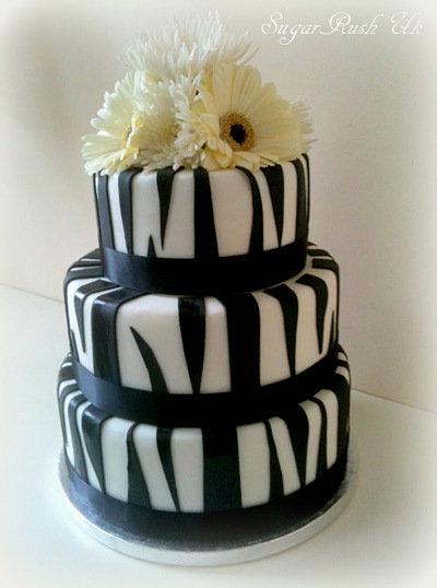 Zebra Wedding Cake - Cake by Syma