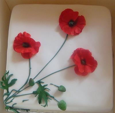 Simple Poppies - Cake by Fifi's Cakes