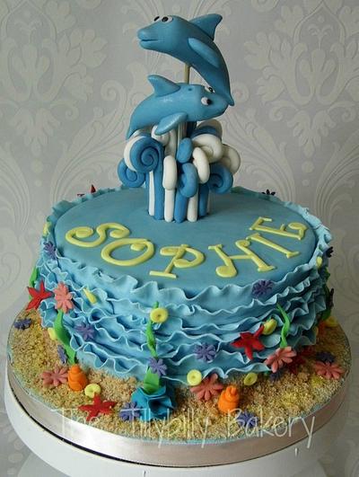 Dolphin ruffle cake - Cake by Dawn