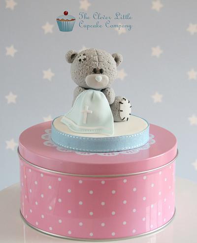 Me to You Bear Christening Cake Topper - Cake by Amanda’s Little Cake Boutique