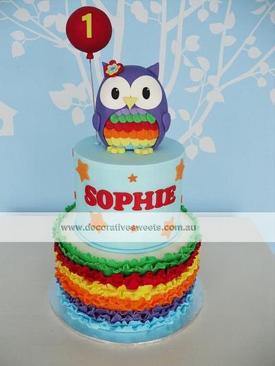 Rainbow owl - Cake by Decorative Sweets
