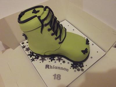 Lime green Boot!  - Cake by Tracey