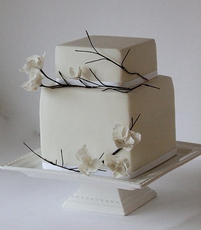 white twig cake - Cake by Happyhills Cakes