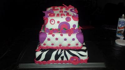 It's a girl Babyshower cake - Cake by SweetAmy