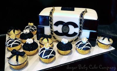 Chanel Purse Cake/Cupcakes - Cake by Kristi