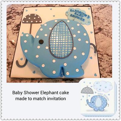 ELEPHANT BABY SHOWER CAKE - Cake by Enza - Sweet-E
