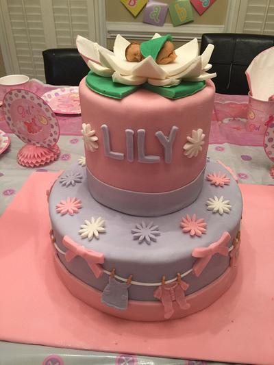 Baby shower cake  - Cake by Missybloop