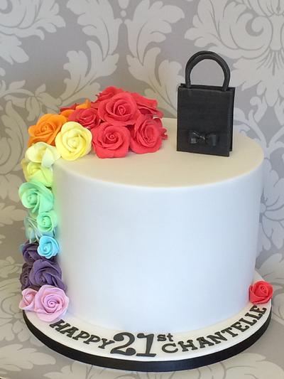 Rainbow roses  - Cake by Rock and Roses cake co. 