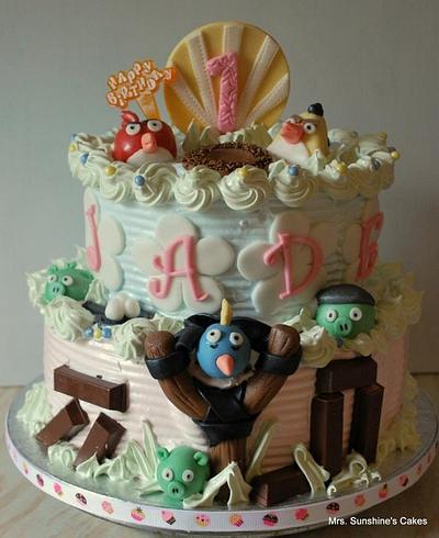 Angry Birds in Pastel - Cake by MrsSunshinesCakes