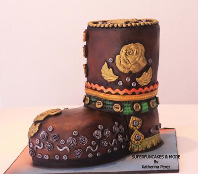 CPC Laced Sachel Collaboration - Hippie boot - Cake by Super Fun Cakes & More (Katherina Perez)