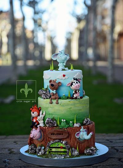 Happy Animals  crin.sugarart - Cake by Crin sugarart