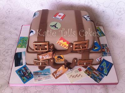 Stacked Suitcases - Cake by KatieTallsCakes
