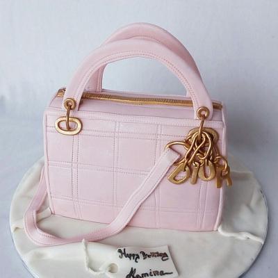 Dior hand bag cake - Cake by Minna Abraham