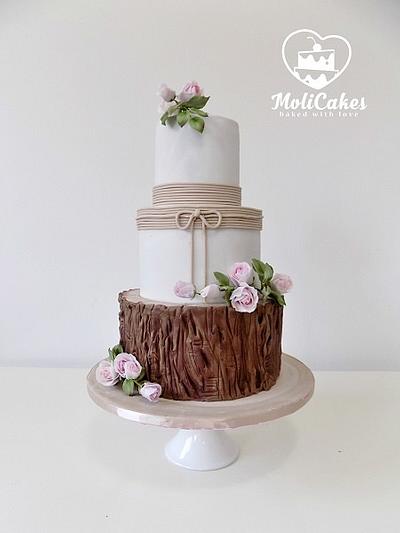 Natural wedding cake - Cake by MOLI Cakes