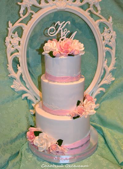  pink wedding - Cake by Oksana Kliuiko