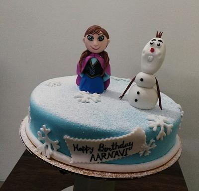 Frozen theme - Cake by kreamykreations